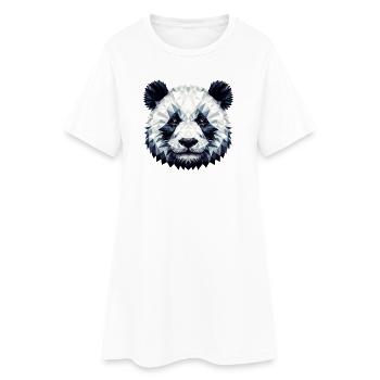 Polygonal Panda - Robe T-shirt Femme - blanc - Devant