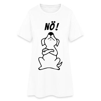 Hund nö - Frauen T-Shirt-Kleid - Weiß - Vorne