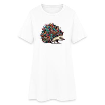 Hérisson - Robe T-shirt Femme - blanc - Devant