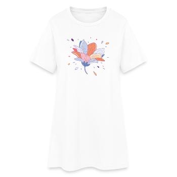 Summer Flower - Women’s T-Shirt Dress - white - Front