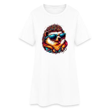Hérisson - Robe T-shirt Femme - blanc - Devant
