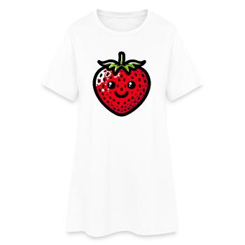 Fraise Fraises - Robe T-shirt Femme - blanc - Devant