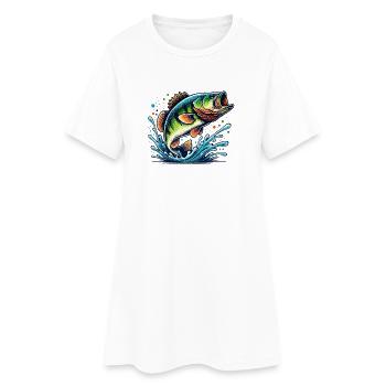 Big Bass - Women’s T-Shirt Dress - white - Front