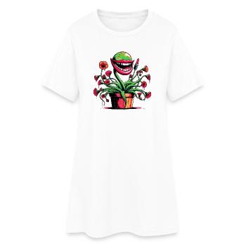 Plante carnivore - Robe T-shirt Femme - blanc - Devant