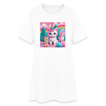 Unicorn Kittens - Women’s T-Shirt Dress - white - Front