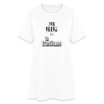 Mon Oncle Est Un Grand Homme - Robe T-shirt Femme - blanc - Devant