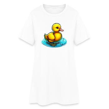 Duckling Duck Duck Duck - Women’s T-Shirt Dress - white - Front