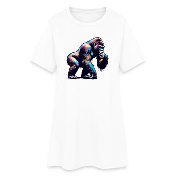 Gorilla - Women’s T-Shirt Dress - white - Front