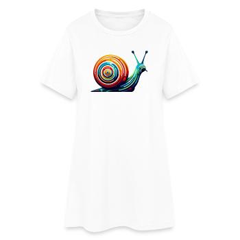 Escargot - Robe T-shirt Femme - blanc - Devant