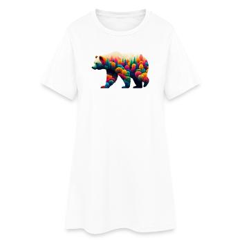 Bear - Women’s T-Shirt Dress - white - Front