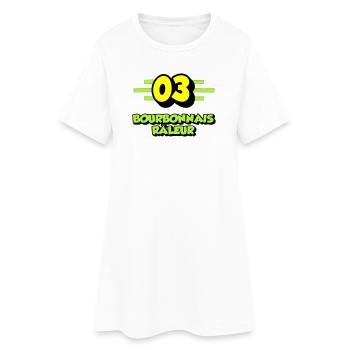 Bourbonnais râleur - Robe T-shirt Femme - blanc - Devant