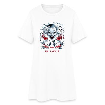 Horreur gothique d’Halloween - Robe T-shirt Femme - blanc - Devant