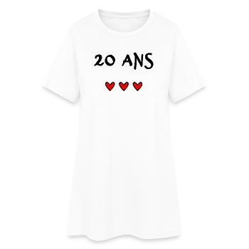 ALLES GUTE ZUM GEBURTSTAG. ALLES GUTE ZUM GEBURTSTAG. JAHRESTAG. - Frauen T-Shirt-Kleid - Weiß - Vorne