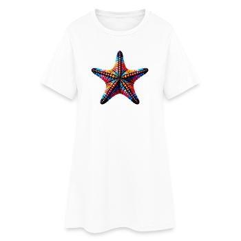 Étoile de mer - Robe T-shirt Femme - blanc - Devant