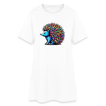Hérisson - Robe T-shirt Femme - blanc - Devant