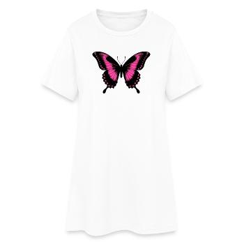 Papillon - Robe T-shirt Femme - blanc - Devant