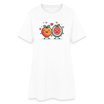 Amour passion fruitée - Robe T-shirt Femme - blanc - Devant