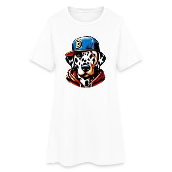 Chien - Robe T-shirt Femme - blanc - Devant
