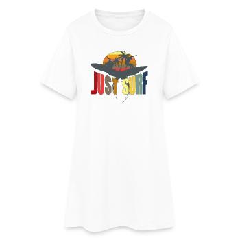 surfer - Robe T-shirt Femme - blanc - Devant