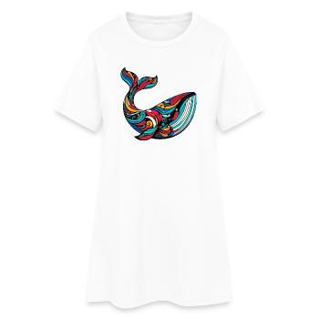 Baleine - Robe T-shirt Femme - blanc - Devant
