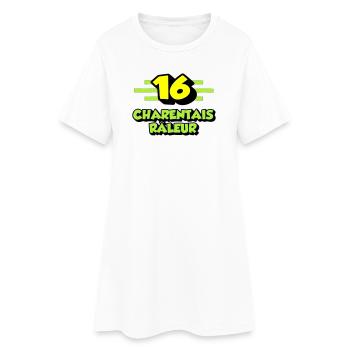 Beschwerdende Charentais - Frauen T-Shirt-Kleid - Weiß - Vorne