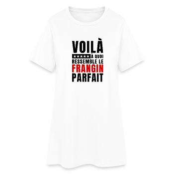 Voilà À Quoi Ressemble Le Frangin Parfait - Robe T-shirt Femme - blanc - Devant