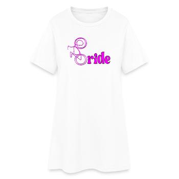 MARIÉE CYCLISTE VÉLO - Robe T-shirt Femme - blanc - Devant