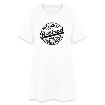 Officiellement retraité Ce n’est plus mon problème (noir) - Robe T-shirt Femme - blanc - Devant