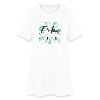 I am life - Robe T-shirt Femme - blanc - Devant