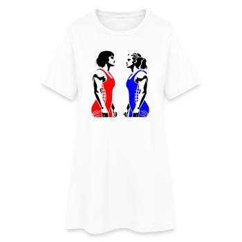 Lutte féminine - Robe T-shirt Femme - blanc - Devant