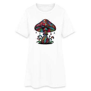 Champignons Fungo Funghi - Robe T-shirt Femme - blanc - Devant