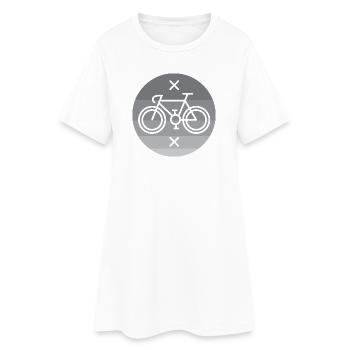 Fahrrad Rennrad Linien Emblem Logo Gravel Fixie - Frauen T-Shirt-Kleid - Weiß - Vorne