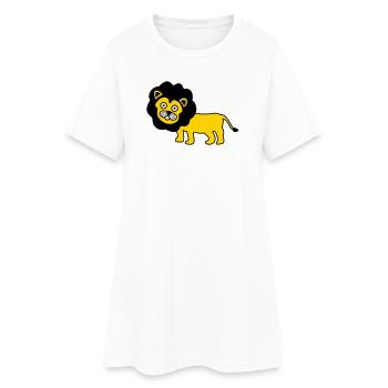 Lion as a children's design - Women’s T-Shirt Dress - white - Front