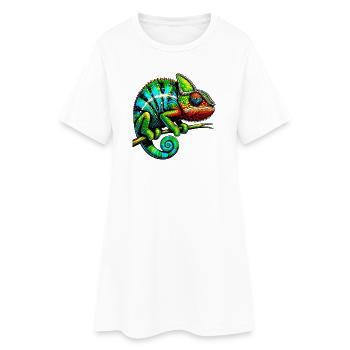 Chameleon - Women’s T-Shirt Dress - white - Front
