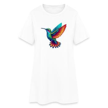 Colibri - Robe T-shirt Femme - blanc - Devant
