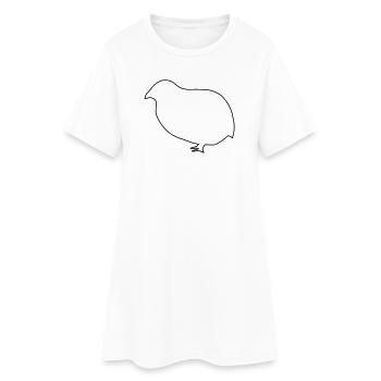 Caille - Robe T-shirt Femme - blanc - Devant