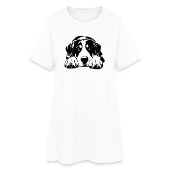 Großer Schweizer Sennenhund - Frauen T-Shirt-Kleid - Weiß - Vorne