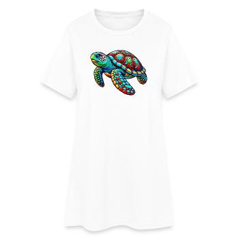 Turtle - Women’s T-Shirt Dress - white - Front