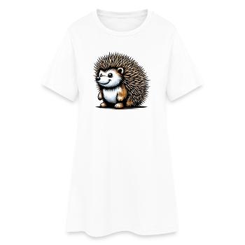 Hérisson - Robe T-shirt Femme - blanc - Devant