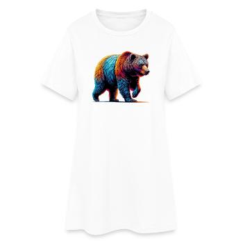 Ours - Robe T-shirt Femme - blanc - Devant