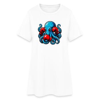 Pieuvre - Robe T-shirt Femme - blanc - Devant