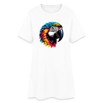 Perroquet - Robe T-shirt Femme - blanc - Devant