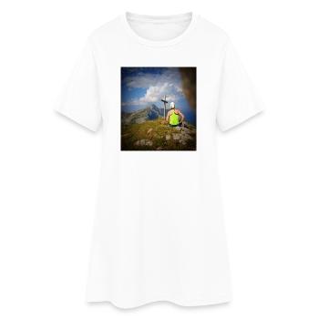 An der Spitze! - Frauen T-Shirt-Kleid - Weiß - Vorne