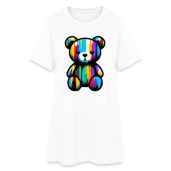 Orso Orsacchiotto Teddy Bear - Women’s T-Shirt Dress - white - Front