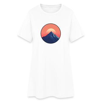 Wander Shirt Berge – Klettern Hiking Naturmotiv - Frauen T-Shirt-Kleid - Weiß - Vorne