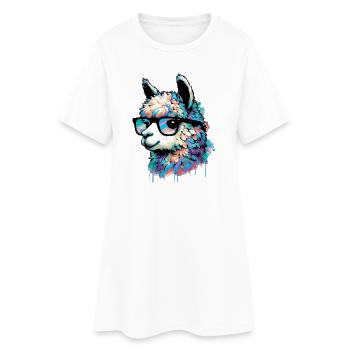 Alpaca - Women’s T-Shirt Dress - white - Front