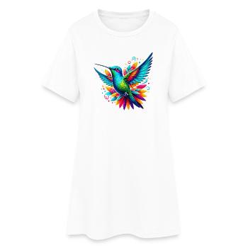 Colibri - Robe T-shirt Femme - blanc - Devant