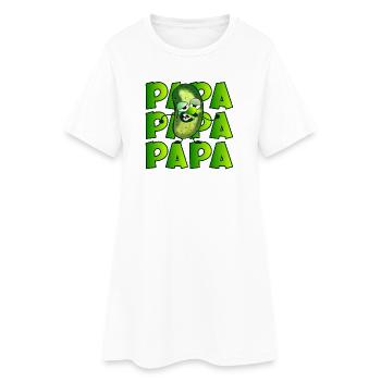 PAPA MÜDE - GURKENSALAT GURKEN GEWÜRZGURKEN - Frauen T-Shirt-Kleid - Weiß - Vorne