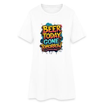 LA BIÈRE AUJOURD’HUI, DISPARUE DEMAIN - Robe T-shirt Femme - blanc - Devant