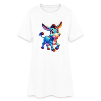 Donkey Mule - Women’s T-Shirt Dress - white - Front